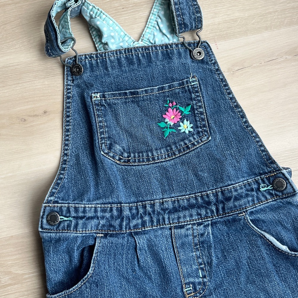 Embroidered Flower Overalls - Picture 2 of 6